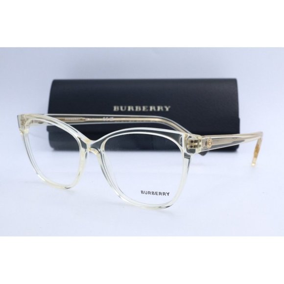 Authentic Burberry B 2345 3852 Crystal Clear Cat Eye Eyeglasses Clear Lens 54mm - Picture 2 of 7